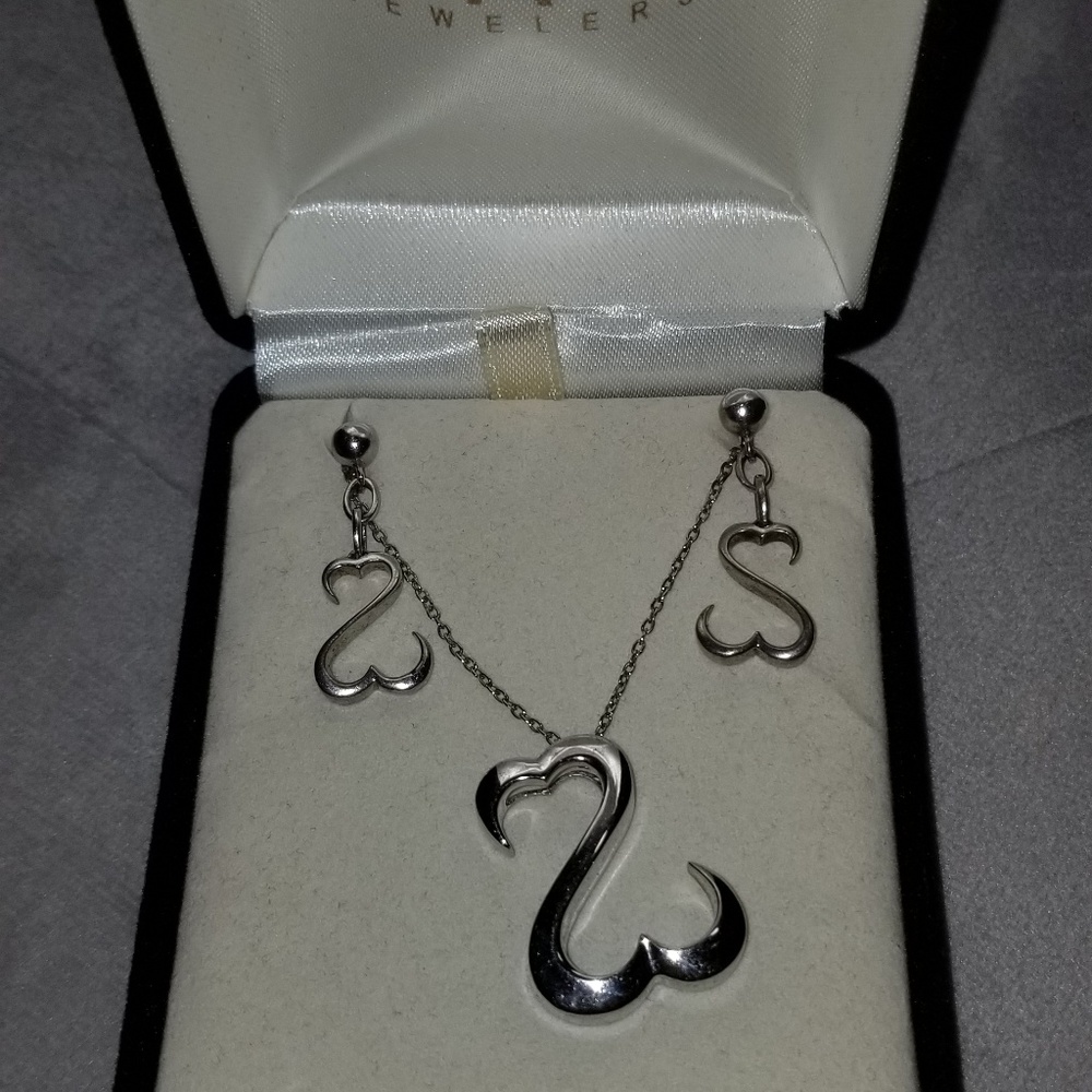 Silver set 10" neckalce